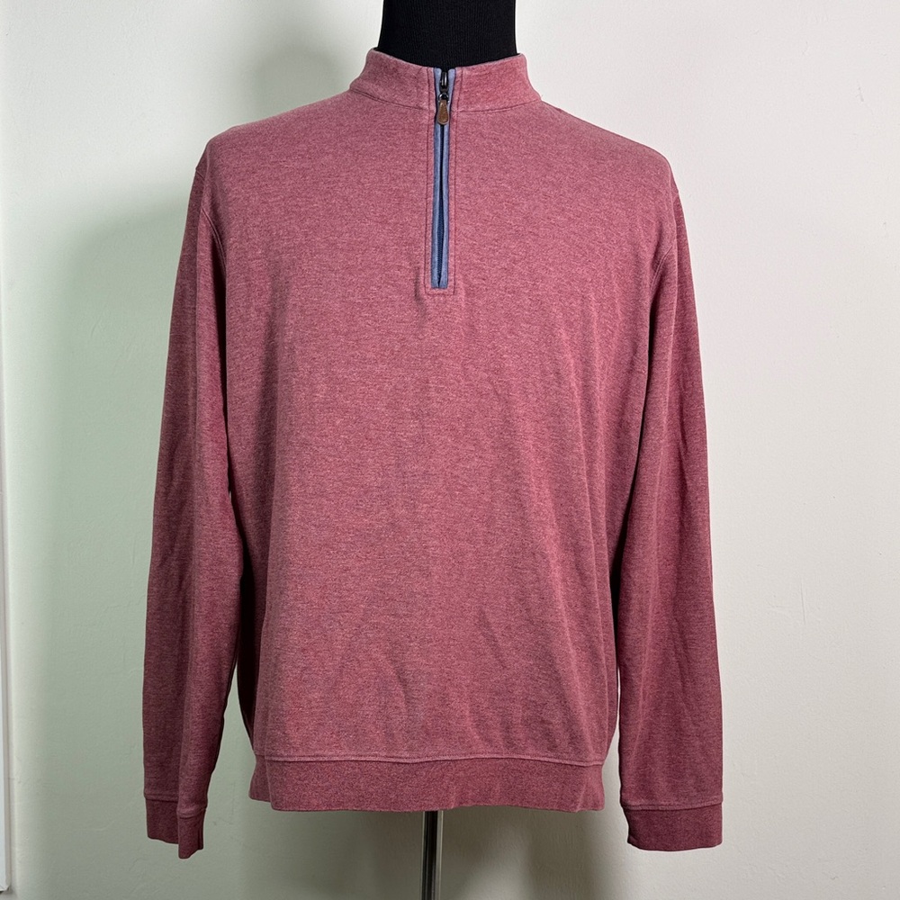 JOHNNIE-O Men's Red Half-Zip Sweater XL